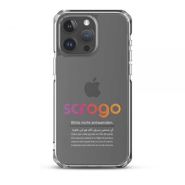 SCROGO 2in1 iPhone Klau- und Spastikschutz mit weißer Schrift - Level 2 – Bild 4