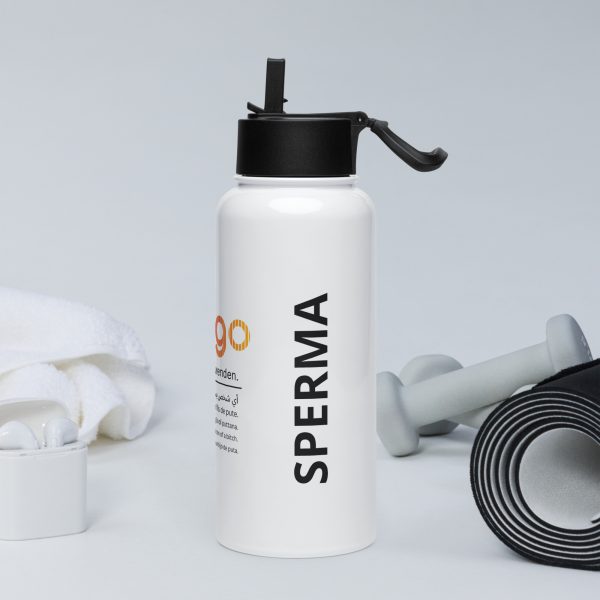 Eine Edelstahl-Saugflasche zum üben mit Strohhalm - Level 5 – Bild 3