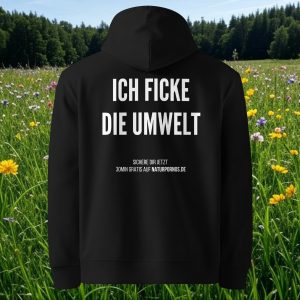 Schwarzer Umweltfreundlicher Unisex-Kapuzenpullover - Level 6