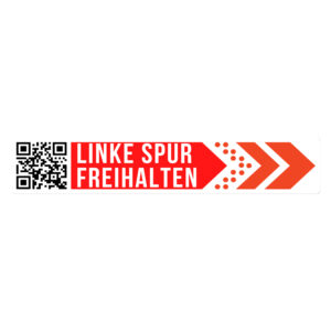Linke Spur freihalten Sticker CAR-Collection - Level 7